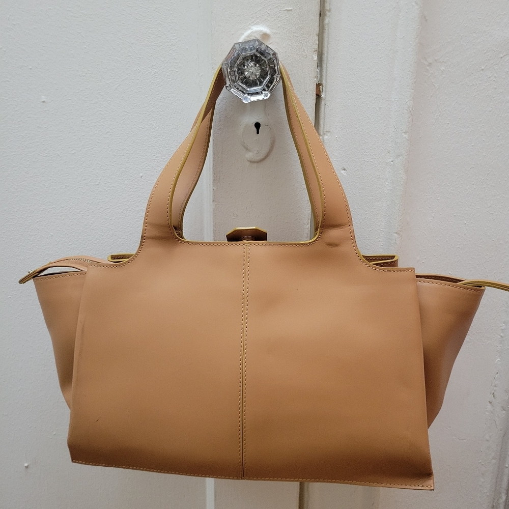 Vittoria Napoli large Italian‎ leather satchel.Timeless Quiet Luxury